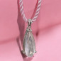 Pendentif Quartz rose facetté avec cordon Argent 925 (s)