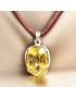 Pendentif Citrine Facettée Argent 925 sur cordon (s)