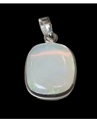 Pendentif Opale Goutte Argent 925 avec chaîne (s)