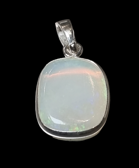 Pendentif Opale Goutte Argent 925 avec chaîne (s)