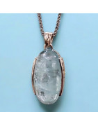 Pendentif Aigue marine Ovale sur chaîne Argent 925 (s)