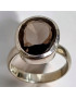 Bague Quartz fumé Argent 925 (s)