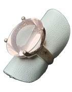 Bague Quartz rose argent 925 Taille 55