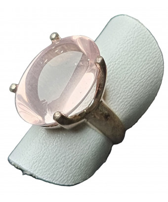 Bague Quartz rose argent...