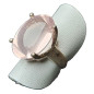 Bague Quartz rose argent 925 Taille 55