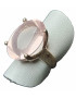 Bague Quartz rose argent 925 Taille 55