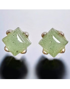 Boucles Prehnite Epidote Argent 925 (s)
