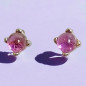 Boucles Améthyste "Boutons" Argent 925 (s)