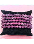 Bracelet Tourmaline rose (Rubelite) Pierres rondes (s)