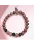 Bracelet Rhodochrosite Mala Pierre rondes 8mm (s)