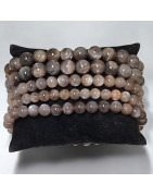 Bracelet Pierre de lune Noire A+ (s)
