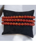 Bracelet Cornaline Pierre rondes