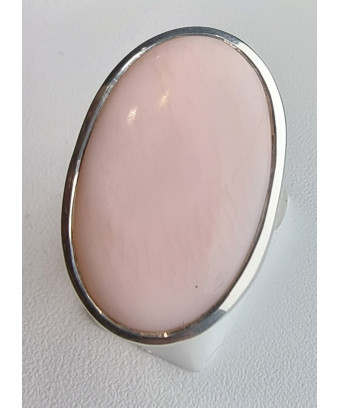 Bague Opale rose argent 925 Taille 56