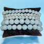 Bracelet Aigue marine A+++ Pierres rondes (s)