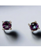 Boucles Quartz Mystique "Clou" Argent 925 (s)