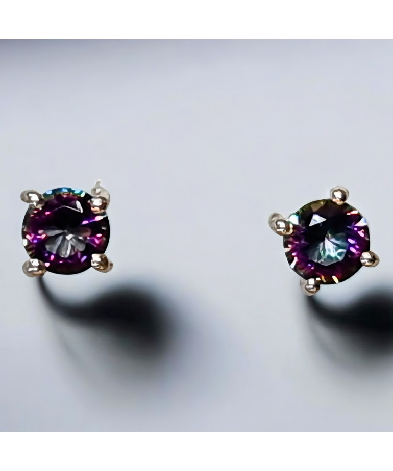 Boucles Quartz Mystique "Clou" Argent 925 (s)
