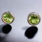 Boucles Péridot "Clou" Argent 925 (s)