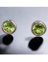 Boucles Péridot "Clou" Argent 925 (s)