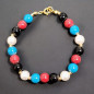 Bracelet Perles de couleur Fantaisie avec fermoir (s)