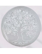 Disque de rechargement Sélénite Arbre de vie diam 10cm (s)
