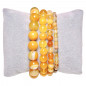 Bracelet agate jaune  pierres rondes