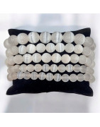 Bracelet Sélénite Pierre Rondes