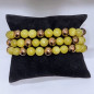 Bracelet Jade et Pyrite Pierres rondes 8mm (s)