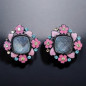 Boucles Bakélite et Email "Créateur" Fleurs à Clips (s)