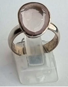 Bague Quartz rose argent 925 Taille 58