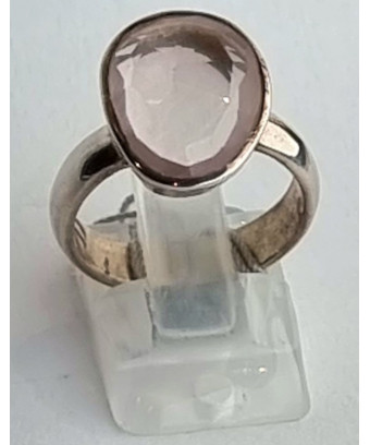 Bague Quartz rose argent...