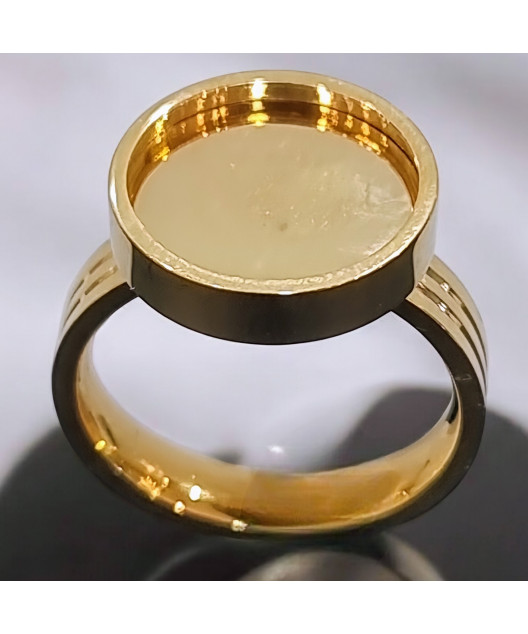Bague modulable multipierres vissable Acier doré (s)