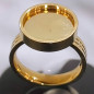 Bague modulable multipierres vissable Acier doré (s)