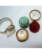 Bague modulable multipierres vissable Acier doré (s)