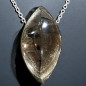 Pendentif Obsdienne Argentée Losange avec Chaîne acier (s)