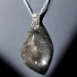 Pendentif Obsdienne Argentée avec Chaîne acier (s)