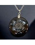 Pendentif Obsdienne noire Metatron avec Chaîne acier (s)