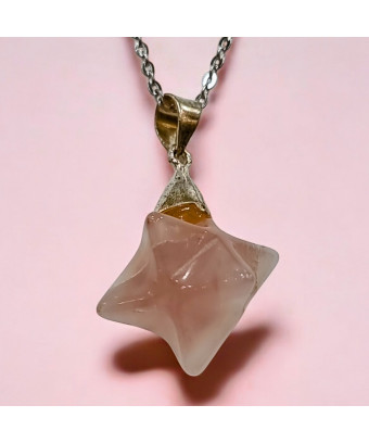 Pendentif Quartz rose...