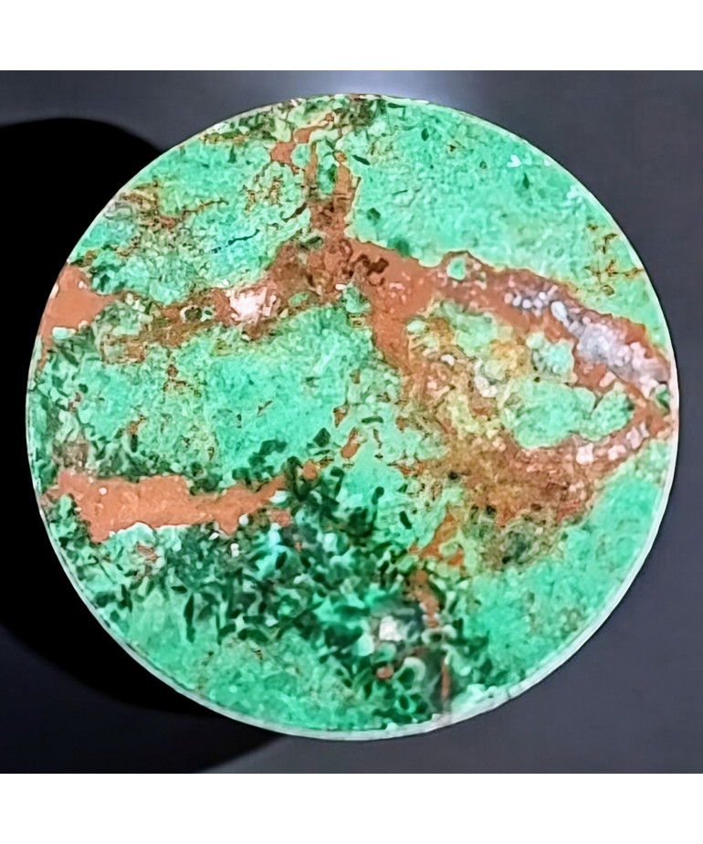 Pierre plate disque Chrysocolle pour Bague modulable (s)