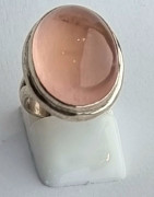Bague Quartz rose argent 925 Taille 50