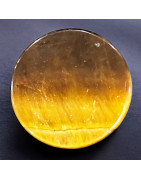 Pierre plate disque Œil de tigre pour Pendentif modulable (s)