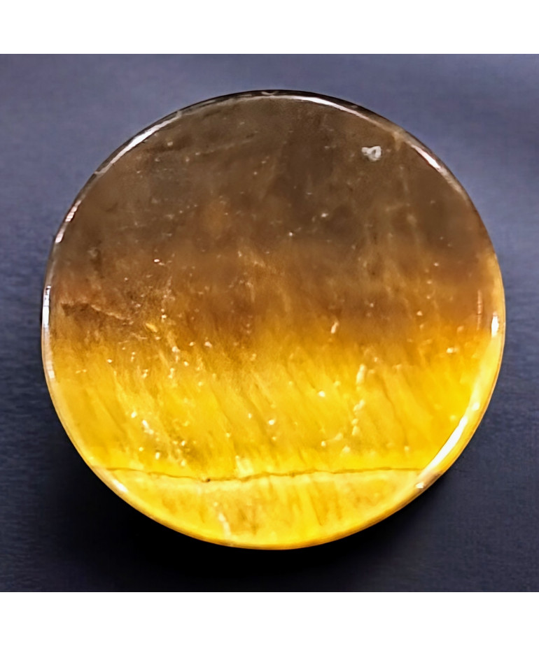 Pierre plate disque Œil de tigre pour Pendentif modulable (s)