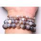 Bracelet Agate Botswana pierres rondes Bracelet Agate Botswana pierres rondes
