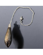 Pendule Obsidienne Dorée Goutte (s)