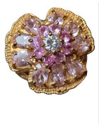 Bague Zirconium Plaquée or Taille 53
