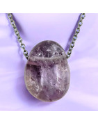 Pendentif Améthyste sur Chaîne Acier (s)