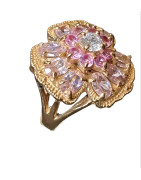 Bague Zirconium Plaquée or Taille 53