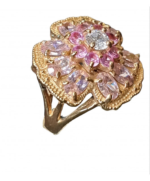 Bague Zirconium Plaquée or Taille 53