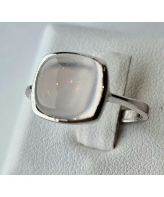 Bague Quartz rose argent 925 Taille 52