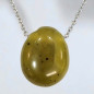 Pendentif Jade Serpentine sur Chaîne acier (s)