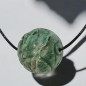 Pendentif Jaspe vert Boule sur Cordon réglable (s)